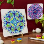 Imagimake DIY Mandala Art Kit for Girls 9-12 | Coloring & Painting Art Kit Set with Water Brush Pen & Stamps | Crafts & Gifts for Kids Age 10-12 - Image 3