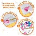 Imagimake DIY Mandala Art Kit for Girls 9-12 | Coloring & Painting Art Kit Set with Water Brush Pen & Stamps | Crafts & Gifts for Kids Age 10-12 - Image 5