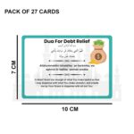 27 PCs Dua Flash Cards | Everyday Duas from Sunnah Cards for Kids Islamic Home (10 x 7 cms) - Image 3