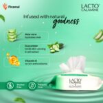 Lacto Calamine Daily Cleansing Face Wipes 25N Each - Pack of 2 | Makeup Remover Wipes | Wet Tissue for Face with Aloe Vera, Cucumber & Vitamin E | Wet Wipes for Women & Men | Paraben & Alcohol Free - Image 5