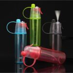 Spray Water Bottle 600ml for Kids, 2-in-1 Mist & Drink Sports Sipper Bottle with Straw, Leakproof BPA Free Plastic Cooling Spray Bottle for School, Gym, Cycling, Travel, Outdoor Summer Water Bottle - Image 3