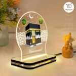 Acrylic Islamic LED Night Lamp | Custom Name Kaaba Light with Arabic Calligraphy | Personalized Muslim Gift for Ramadan, Eid, Islamic Bedroom Night Lamp | Muslim Home Decor (5.5x5.5 Inch) - Image 4