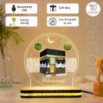 Acrylic Islamic LED Night Lamp | Custom Name Kaaba Light with Arabic Calligraphy | Personalized Muslim Gift for Ramadan, Eid, Islamic Bedroom Night Lamp | Muslim Home Decor (5.5x5.5 Inch) - Image 5
