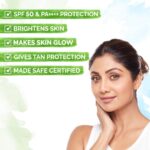 Mamaearth Vitamin C Daily Glow Sunscreen with Vitamin C & Turmeric | For Sun Protection, Tan Protection & Glow | SPF 50 & PA++++ Protection | No White Cast | Lightweight & Non-Sticky | Brightens Skin | In-Vivo Tested | For All Skin Types | 34.5 g - Image 3