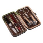 Travel Grooming Kit – Compact Nail Care Set for Hajj & Umrah | Includes Scissors, Nail Clippers, Tweezers, Nail File & Ear Cleaner | Travel-Friendly Leather Pouch - Image 3