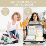 FLYNGO Nylon 8 Pcs Travel Organizer Pouch Packing Cubes For Clothes Space Savers Bags Cosmetics/Underwear/Socks/Shoes Toiletry Bag Laundry Organiser(Beige) - Image 3