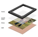 Krishna PHOTO FRAME & CRAFT Islamic Wall Art Frame, Makkah Madina Holy Kaaba Design, Gold Pearl Decorative Border WOODEN PHOTO FRAME A4 SIZE - Image 3