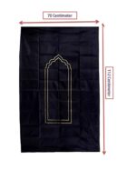 Polyester Portable Travel Pocket Size Rectangular Prayer Mat Safari Janamaz (Polyster, Black, 69X110 Cm, Pack Of 1) - Image 3