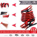 Emergency Roadside Toolkit - Multipurpose Emergency Pack Car Road Kit Essentials Jumper Cables Set 11.8 Foot (Upgrade) Emergency Roadside Kit 124 Pieces - Image 3