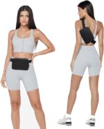 Belt Bag Waist Pack Bum Bag Crossbody Fanny Pack for Women and Men with Adjustable Strap Small Waist Pouch for Travel Workout Running Hiking(Black) - Image 3