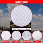 Diamond Weave Ihram for Men – 100% Cotton, Mill Bleached Bright White, Long-Lasting Color – Hajj & Umrah - Image 4