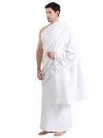 Diamond Weave Ihram for Men – 100% Cotton, Mill Bleached Bright White, Long-Lasting Color – Hajj & Umrah - Image 5