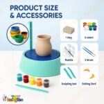 Toy Imagine Kids Pottery Wheel Kit – DIY Battery Operated Pottery Making & Painting Set with Modeling Clay, Sculpting Tools, Arts & Crafts Pot Maker for Boys & Girls Age 5+, Indoor Outdoor Activity, Return Gift - Image 5
