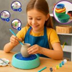 Toy Imagine Kids Pottery Wheel Kit – DIY Battery Operated Pottery Making & Painting Set with Modeling Clay, Sculpting Tools, Arts & Crafts Pot Maker for Boys & Girls Age 5+, Indoor Outdoor Activity, Return Gift - Image 6