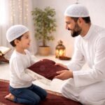 Boy & Girl Janamaz Velvet Prayer Mat | Children Islamic Prayer Rug for Kids (1 to 10) | Soft Thick Namaz Mat, Portable Travel Janemaaz | Mussalla for Home, Mosque & Ramzan, Hajj-Umrah (Brown) - Image 7