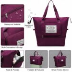 Wazdorf Nylon 41 Liter Expandable Travel Bags for Women, Duffle Bags for Women Luggage, Foldable Vanity Traveling Bag, Waterproof Hand Bag for Ladies Personal Items - Image 4