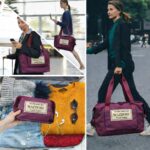 Wazdorf Nylon 41 Liter Expandable Travel Bags for Women, Duffle Bags for Women Luggage, Foldable Vanity Traveling Bag, Waterproof Hand Bag for Ladies Personal Items - Image 5