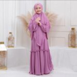 Full Length Prayer Burqa for Kids with Hijab, Modest Islamic Burqa, for Papa ki Pari - Image 3