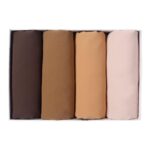 Febfim 4 PCS Muslim Women Soft Premium Solid Chiffon Hijab Scarves Shawl Long Scarf Wrap Scarves with Gift Box - Image 6