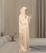 Mehar Namazi Muslim Prayer Dress for Women |Modest Islamic Namaz Dress with Hijab | Soft Strechable Fabric Islamic Zahra Namaz Outfit - Image 5