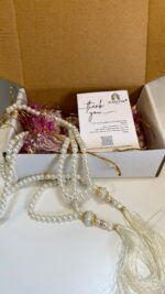 Pearl Prayer Beads Tasbih, 100 Beads, White/Off White with Tassel, Pack of 5, Islamic Religious Gift - Image 3