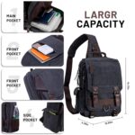 mygreen Canvas Cross Body Messenger Bag Shoulder Sling Backpack Travel Rucksack - Image 3