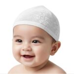 ZOAS Namaz Cap for Kids (Children) 100% Cotton Prayer Cap for Children, White, Soft and Lightweight, Suitable Baby of 6 Months to 15 Years - Image 3