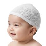 ZOAS Namaz Cap for Kids (Children) 100% Cotton Prayer Cap for Children, White, Soft and Lightweight, Suitable Baby of 6 Months to 15 Years - Image 4