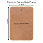 SAF Kaaba Madina Islamic Wall Painting with Crescent Moon | Golden Frame Sparkle Laminated MDF Art | Muslim Religious Painting for Home Decor | Eid Ramadan Islamic Gift for Prayer Room - Image 5