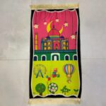 HADIYAH Rectangle Little Hajj Explorer Kids Design Premium Janamaz | Prayer Mat with Name Customisation Option | Soft Velvet Prayer Rug - Image 4