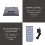 Digital Hindu Astro Wall Clock, 26x18 cm, Display with Vedic Time Periods, Black - Image 4