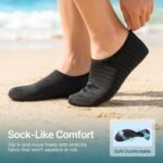 Water Shoes for Women Men Quick-Dry Aqua Socks Swim Beach Barefoot Yoga Exercise Wear Sport Accessories Pool Camping Must Haves Adult Youth Size, Black-w001, 5-6 Women/4-5 Men - Image 3
