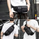 Large Waterproof Black Waist Bag Fanny Pack for Men Women Belt Bag Pouch Hip Bum Bag Chest Bag with Adjustable Strap, Lightweight Fanny Pack for Gym Fitness Workout Travel Work Commuting - Image 6