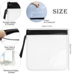 SYOSI 3Pcs Clear Travel Toiletry Bags, Waterproof Leakproof Travel Makeup Bag Sealable Wash Bags Airport Security Liquids Bags for Women Men (Black) - Image 3