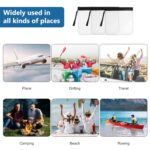 SYOSI 3Pcs Clear Travel Toiletry Bags, Waterproof Leakproof Travel Makeup Bag Sealable Wash Bags Airport Security Liquids Bags for Women Men (Black) - Image 6