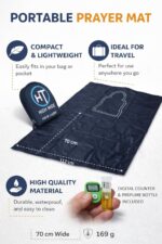 Portable Prayer Mat for Namaz – Travel Janamaz Pocket Size Muslim Prayer Mat, Lightweight Folding Namaz Mat for Men, Women & Kids | Islamic Praying Mat for Travel, Home & Mosque - Image 6