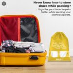 Boldfit Shoe Bag for Travel & Storage Travel Organizer for Women & Men Travel Accessories Shoe Organizer Shoe Bags Pouches Travel Shoe Cover, Essentials - Pack of 6 Shoe Pouch (Blue, Yellow, Grey) - Image 4