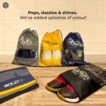 Boldfit Shoe Bag for Travel & Storage Travel Organizer for Women & Men Travel Accessories Shoe Organizer Shoe Bags Pouches Travel Shoe Cover, Essentials - Pack of 6 Shoe Pouch (Blue, Yellow, Grey) - Image 5