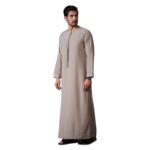 mashroo Yalin Emrati Beige Thobe Jubba for Men - Image 4