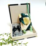 Exquisite Quran Gift Set with Prayer Mat | Unique Islamic Gift for All | Madina Design on Box- Textured Bottle Green | Medium Size Quran with Safari Thin Janamaz - Image 3