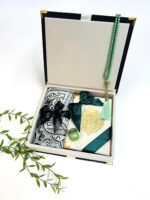 Exquisite Quran Gift Set with Prayer Mat | Unique Islamic Gift for All | Madina Design on Box- Textured Bottle Green | Medium Size Quran with Safari Thin Janamaz - Image 4