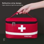 Azonee 2 Pieces First Aid Kit Bags, Empty Medicine Bags, First Aid Bag, Portable Medical Medicine Bags for Outdoor Camping, Travel, Work, Vacation (Red) Modern - Image 5