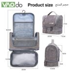 VAODO Travel-Makeup-Bag, Grey - Image 5