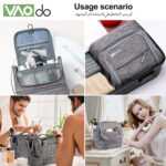 VAODO Travel-Makeup-Bag, Grey - Image 7