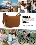 Crossbody Sling Bag for Women Men Trendy, Crescent Bag with Adjustable Strap, 2 Zippers Lightweight - Image 6