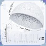 Suhine 14 Count Men's Ihram Set for Hajj and Umrah Essentials, Islamic Ahram Ehram Towel Umrah Haji Waist Belt Kufi Hat and 10 Pins, Free Size - Image 4