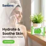 Refreshing Wet Wipes Enriched with Natural Aloe Vera Essence & Mint, Pack of 2 (40 Wipes) Cleansing & Daily Hygiene | Soft Refreshing Face Wipes with Aloe Vera & Mint | Skin-Friendly Instant Wipes for Travel & Gym | - Image 4