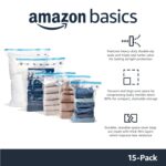 amazon basics Vacuum Compression Storage Bags with Hand Pump - 15-Pack (2 X-Jumbo, 5 Jumbo, 4 Large, 4 Medium) - Image 3