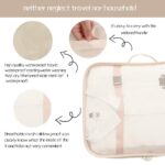 7 Pcs Travel Organizer Bag Set for Luggage | Waterproof Packing Cubes for Clothes, Shoes & Toiletries | Foldable Travel Storage Bags for Men & Women | Black Travel Pouch Set (BEIGE) - Image 4