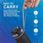 MILTON Gen'Z Water Bottle 1 ltr (Stay Strong), Motivational Water Bottles With Leak Proof Flip-Top Cap & Capacity Mark, Gym Bottle Sipper Water Bottle For Adults, Plastic, Black - Image 5